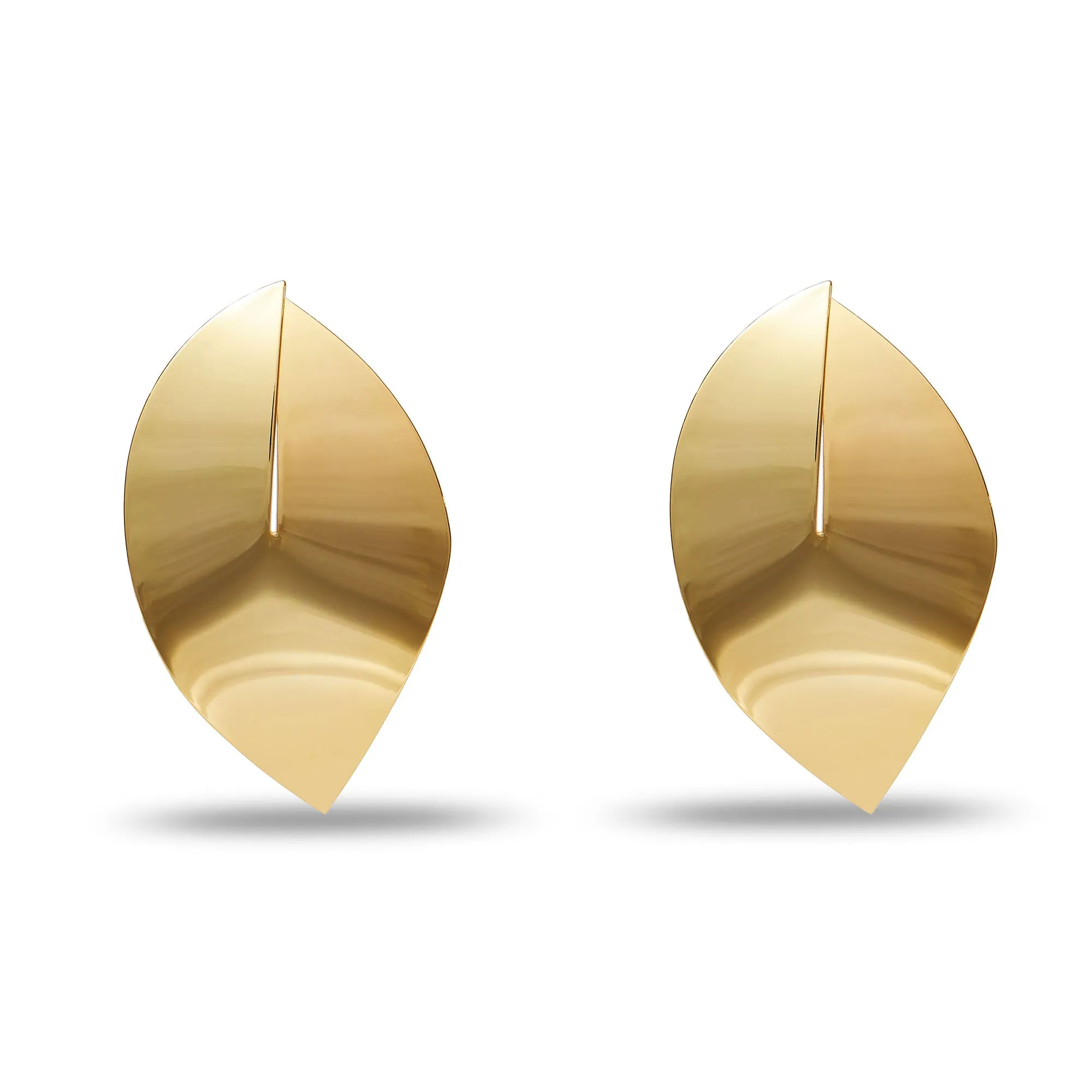 GOLD DECO FEATHER EARRINGS sold by Lele Sadoughi