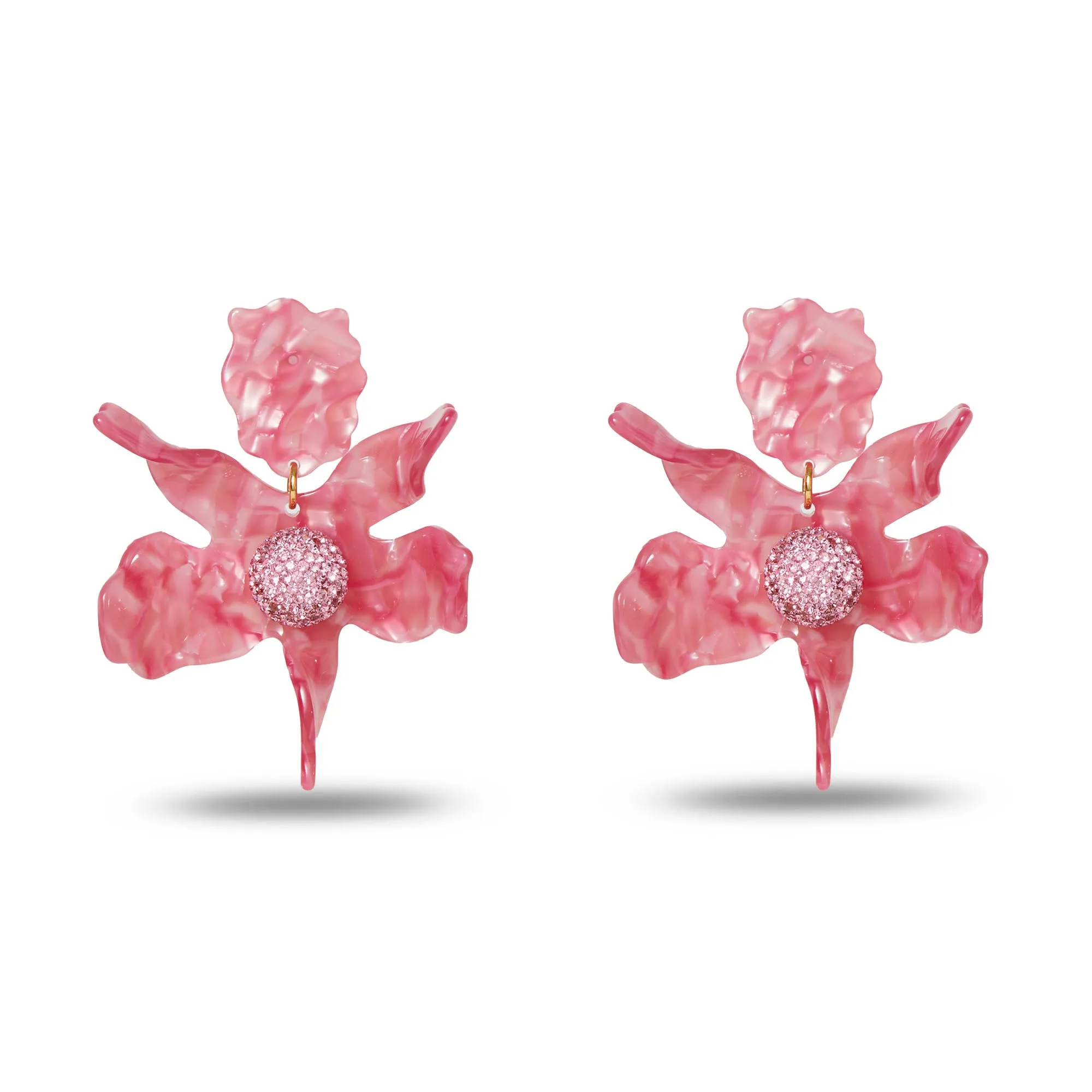 PASSIONFRUIT PINK LILLY PULITZER x LELE CRYSTAL LILY EARRINGS sold by Lele Sadoughi