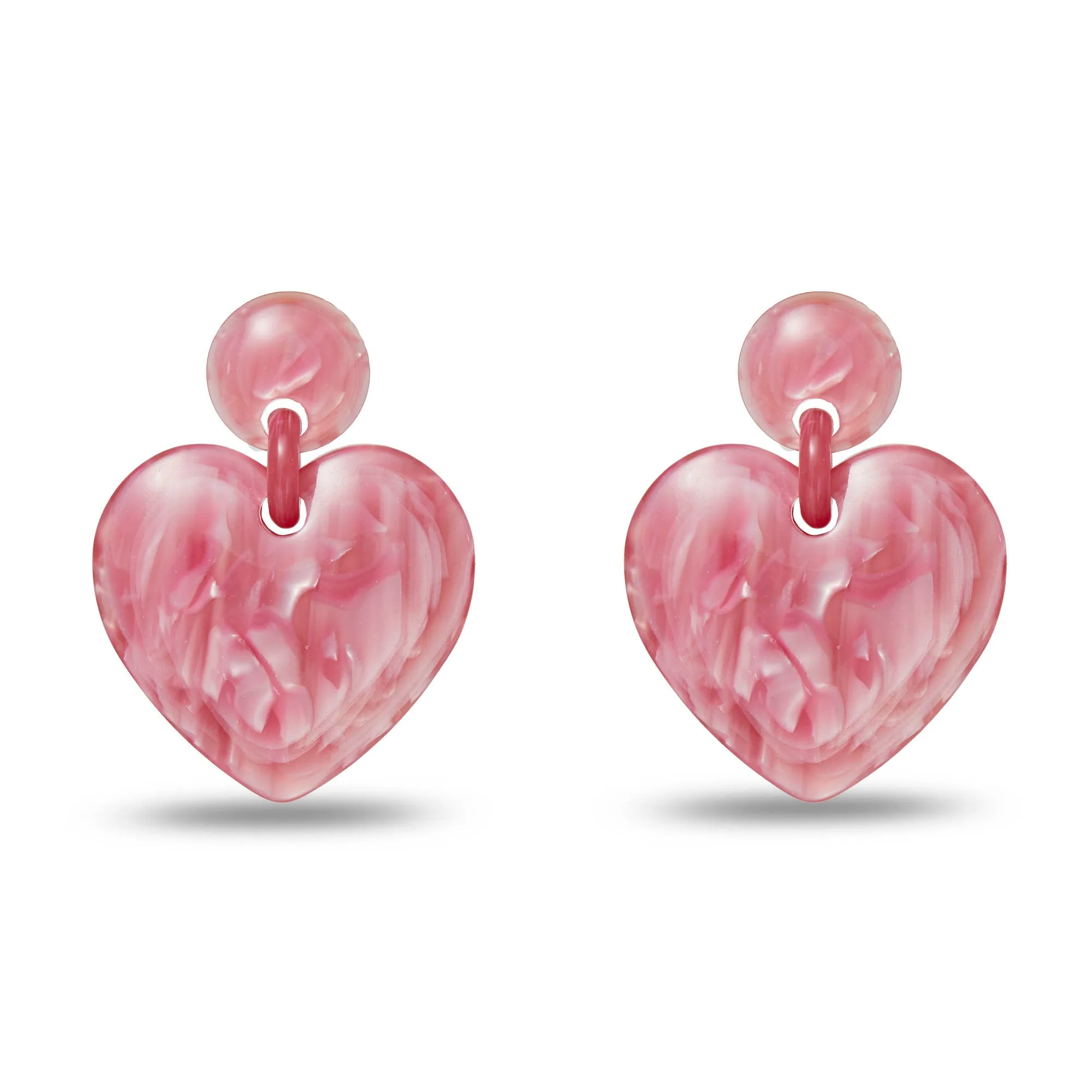 PASSIONFRUIT PINK LILLY PULITZER x LELE HEART DROP EARRINGS sold by Lele Sadoughi