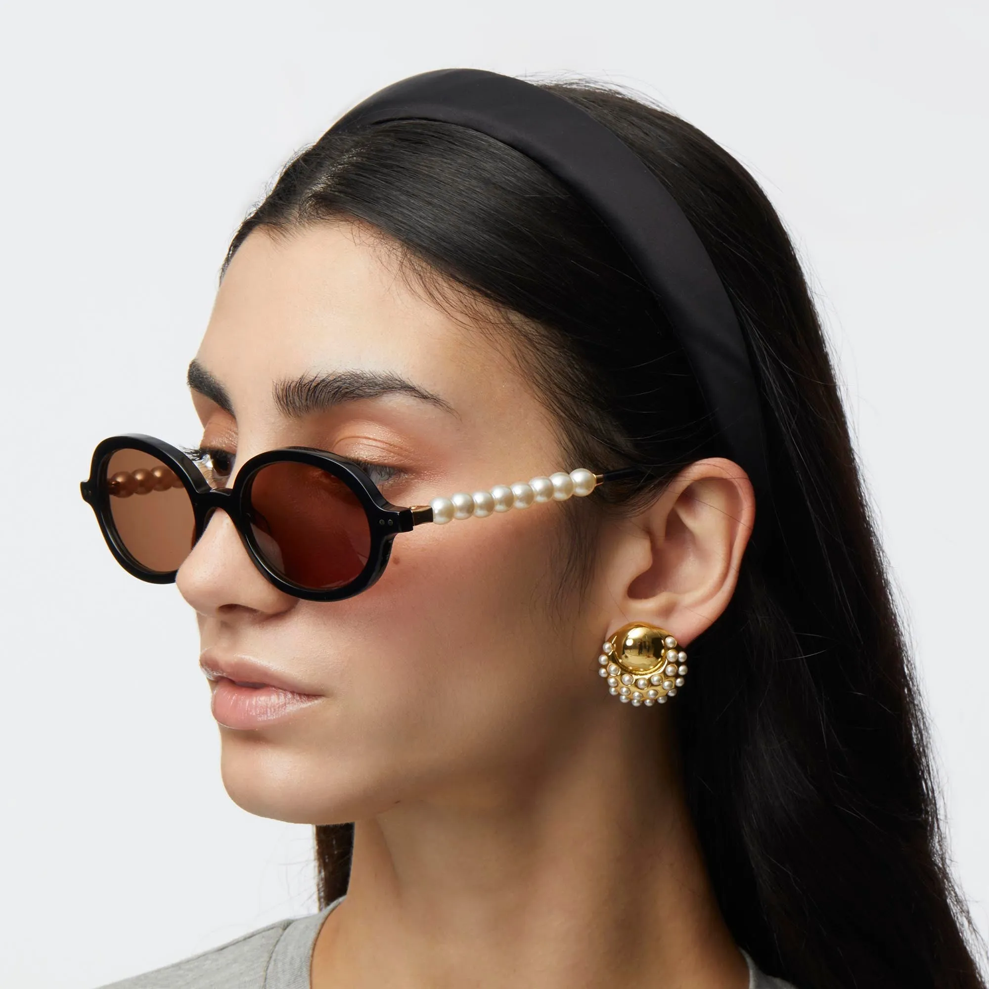 JET CHARLOTTE SILK HEADBAND sold by Lele Sadoughi product image thumbnail 2