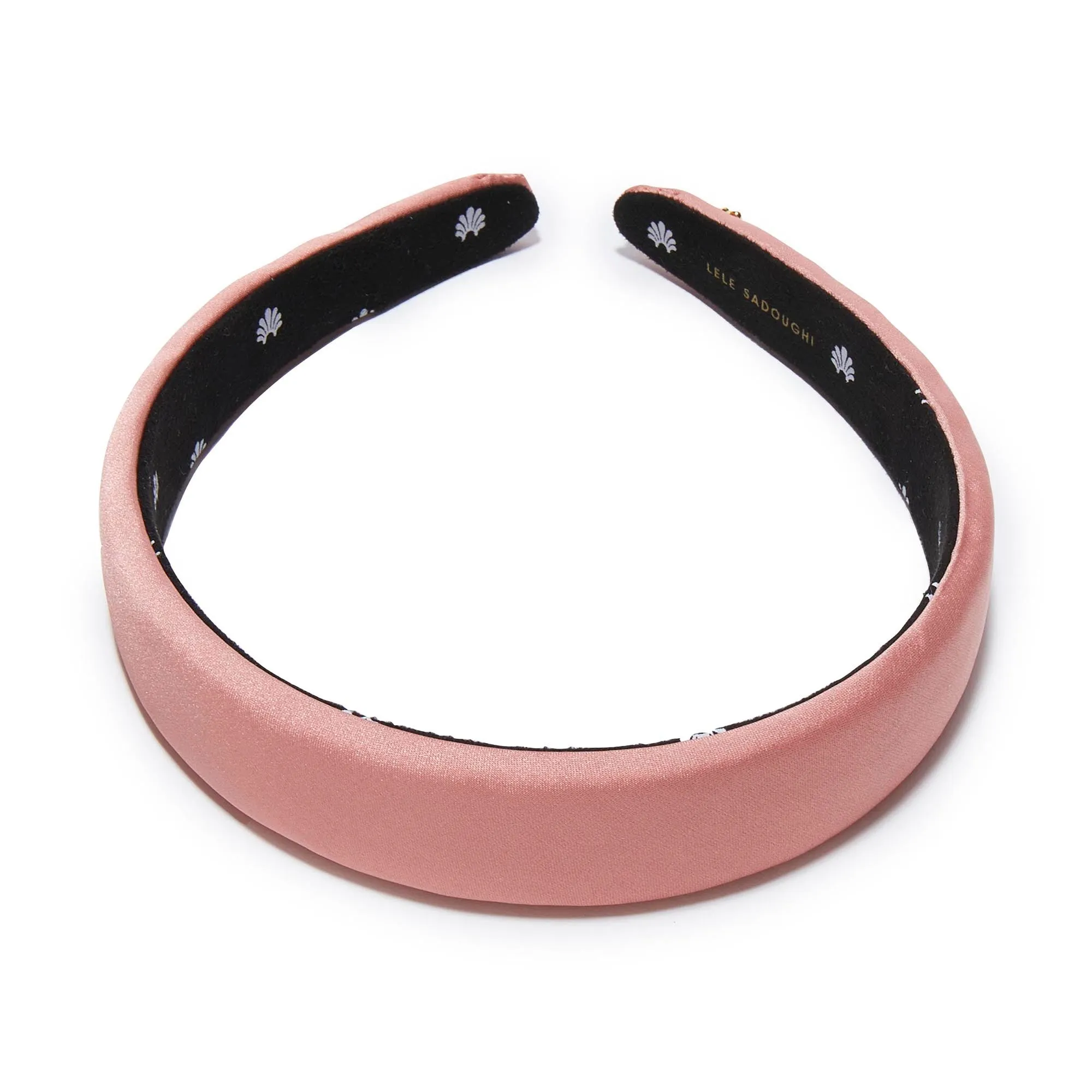 ROSE BLUSH CHARLOTTE SILK HEADBAND sold by Lele Sadoughi product image thumbnail 3