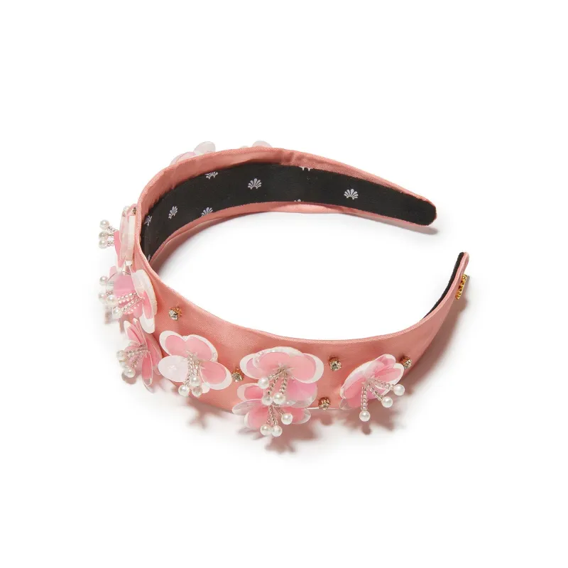BLUSH MELON KIDS BRIGITTE PAILLETTE FLORAL HEADBAND sold by Lele Sadoughi