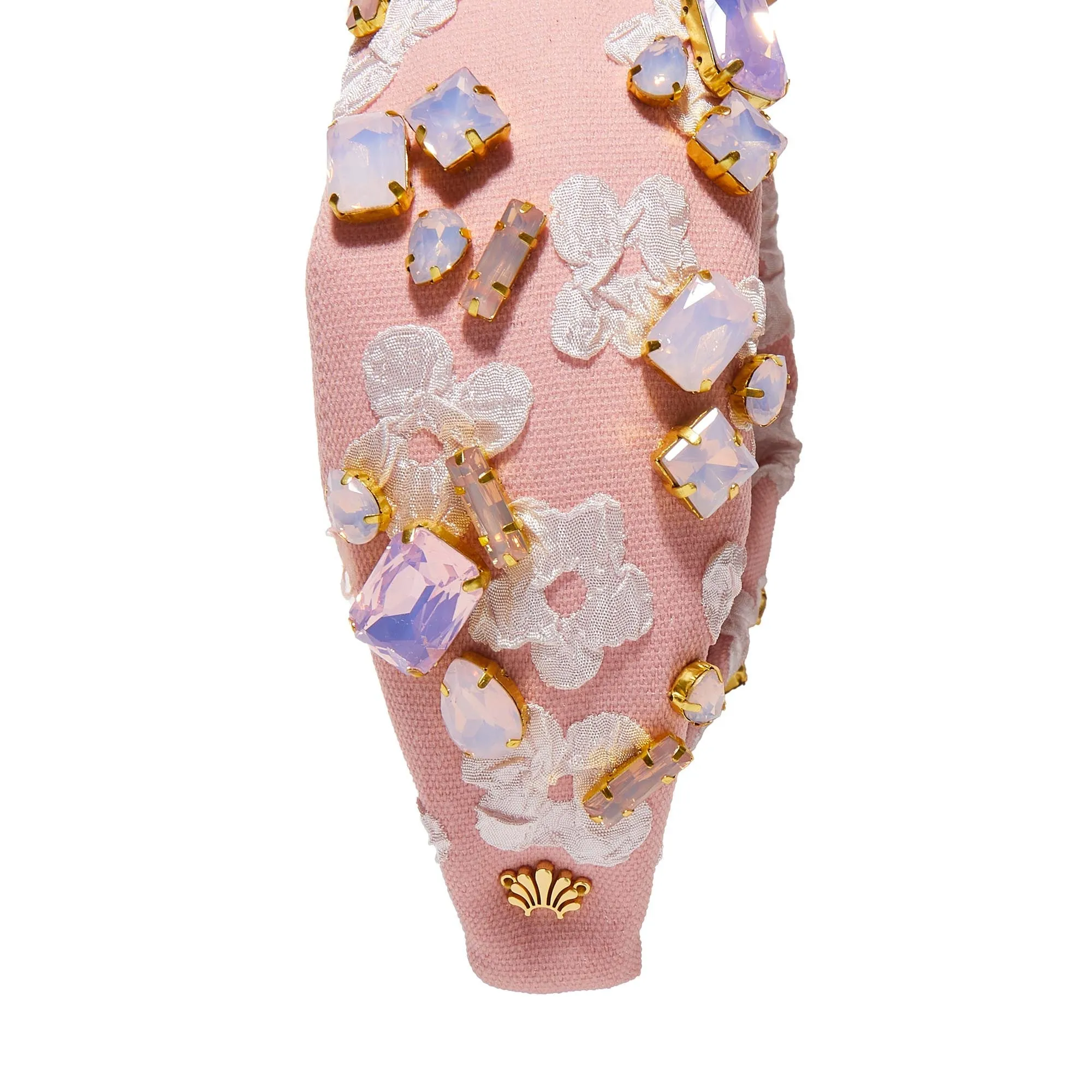 BLUSH MELON CANDY CRYSTAL KNOTTED HEADBAND sold by Lele Sadoughi product image thumbnail 4