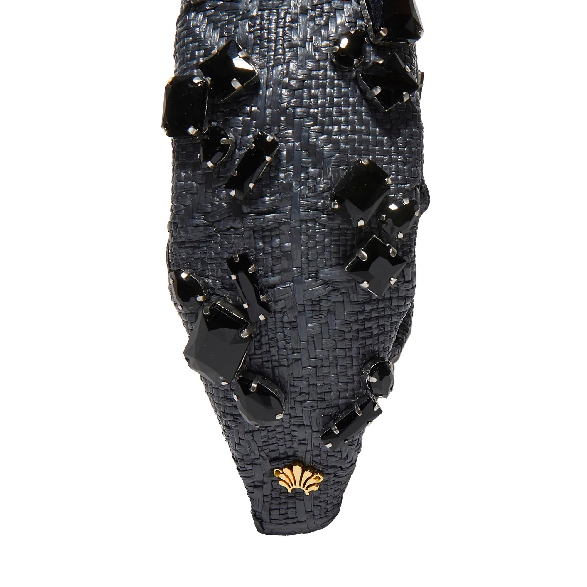 JET CANDY CRYSTAL RAFFIA KNOTTED HEADBAND sold by Lele Sadoughi product image thumbnail 4