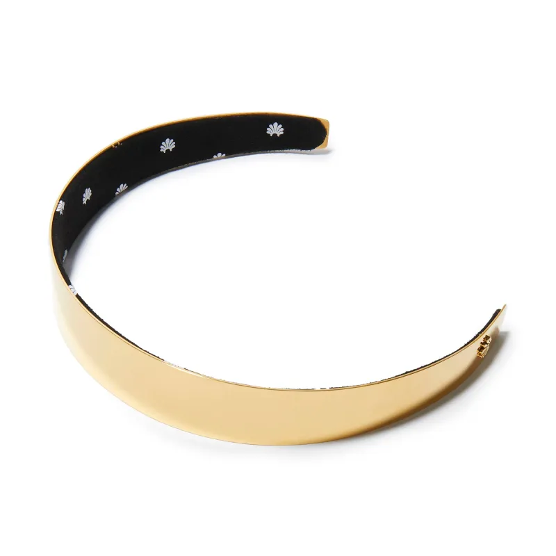 GOLD BESSETTE METAL HEADBAND sold by Lele Sadoughi