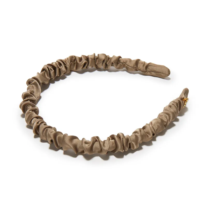 CACAO JESSIE SILK HEADBAND sold by Lele Sadoughi