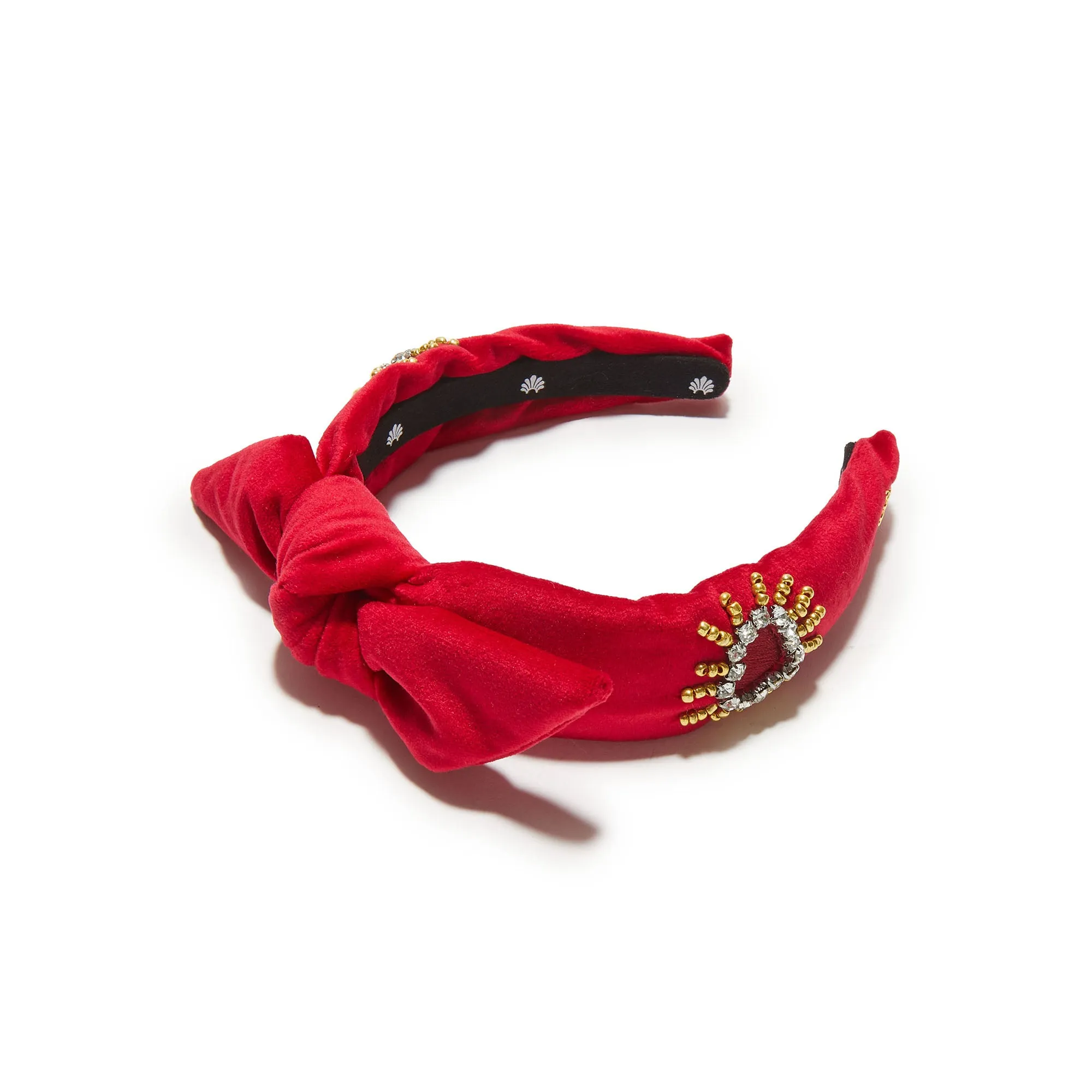 LIPSTICK RED KIDS CRYSTAL HEARTBURST HEADBAND sold by Lele Sadoughi