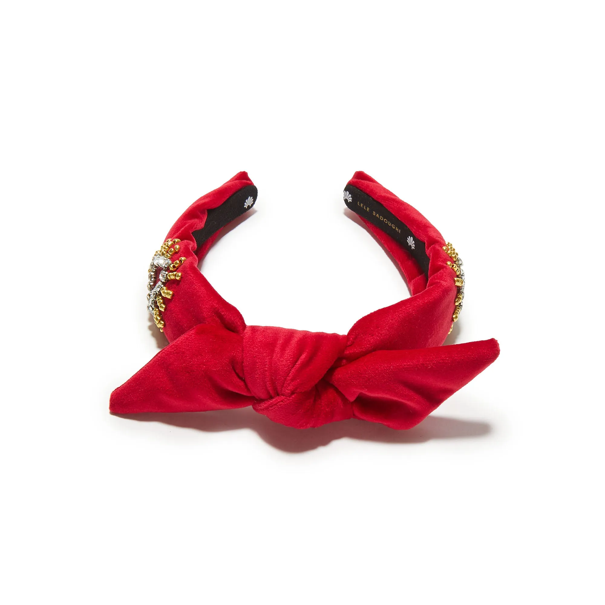 LIPSTICK RED KIDS CRYSTAL HEARTBURST HEADBAND sold by Lele Sadoughi product image thumbnail 3