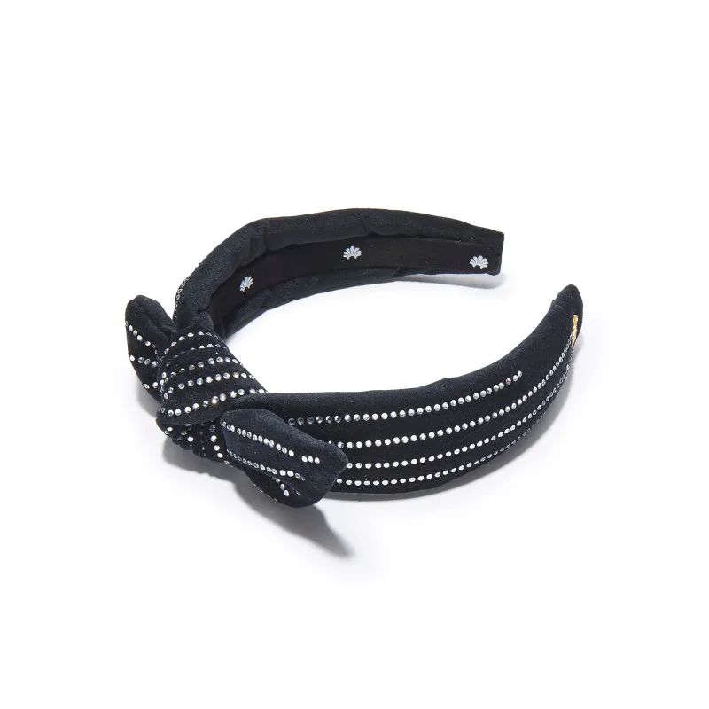 JET KIDS CRYSTAL PINSTRIPE BOW-TIE HEADBAND sold by Lele Sadoughi