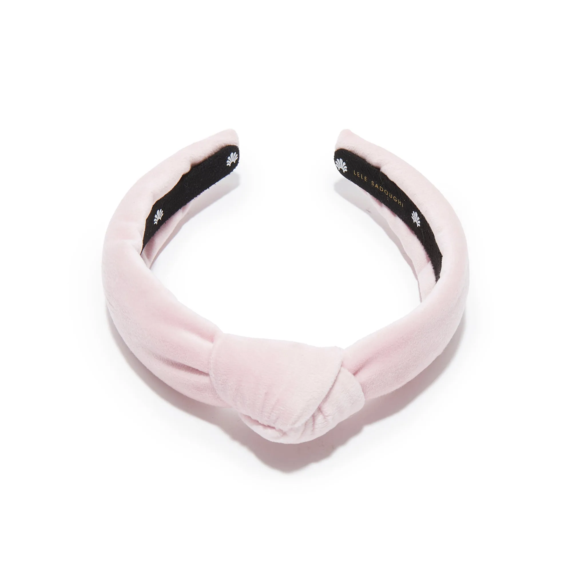 BLUSH KIDS VELVET KNOTTED HEADBAND sold by Lele Sadoughi product image thumbnail 3
