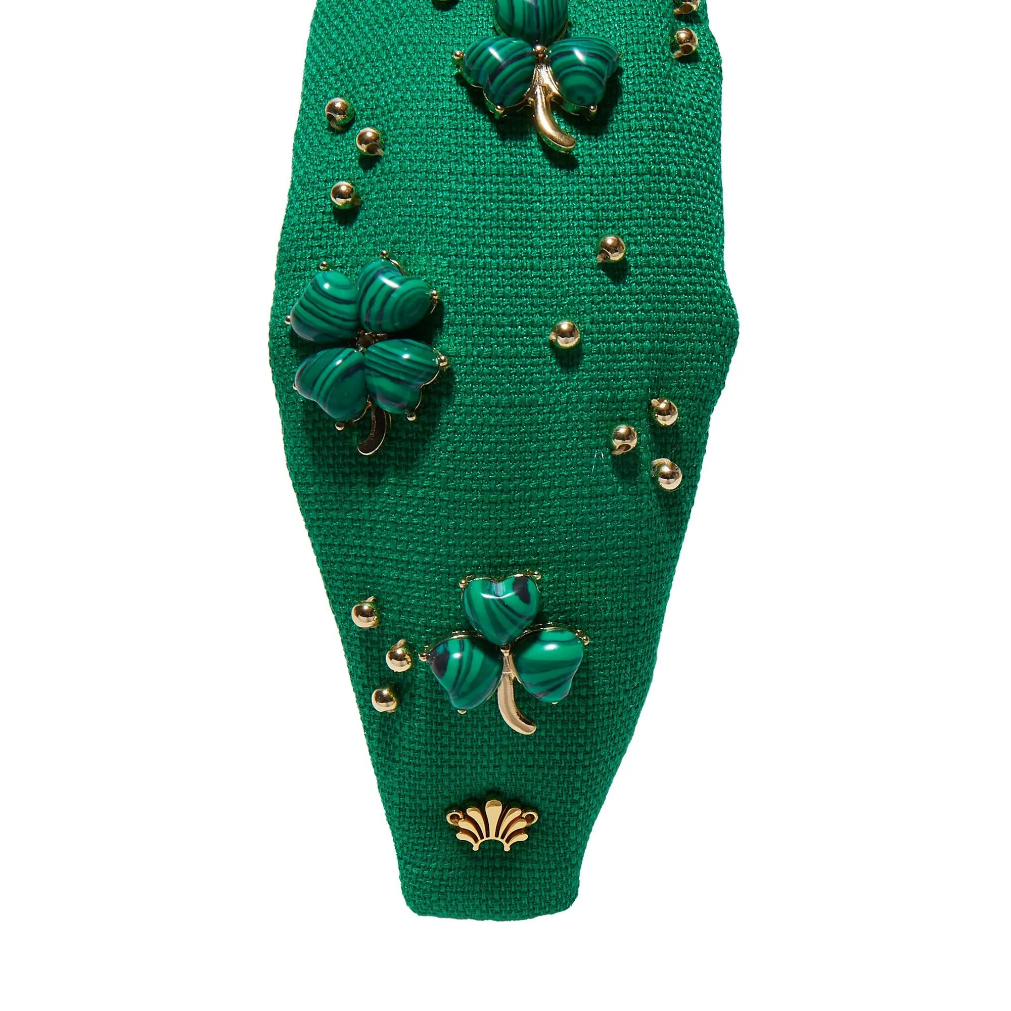 SHAMROCK GREEN LUCKY CLOVER KNOTTED HEADBAND sold by Lele Sadoughi product image thumbnail 4