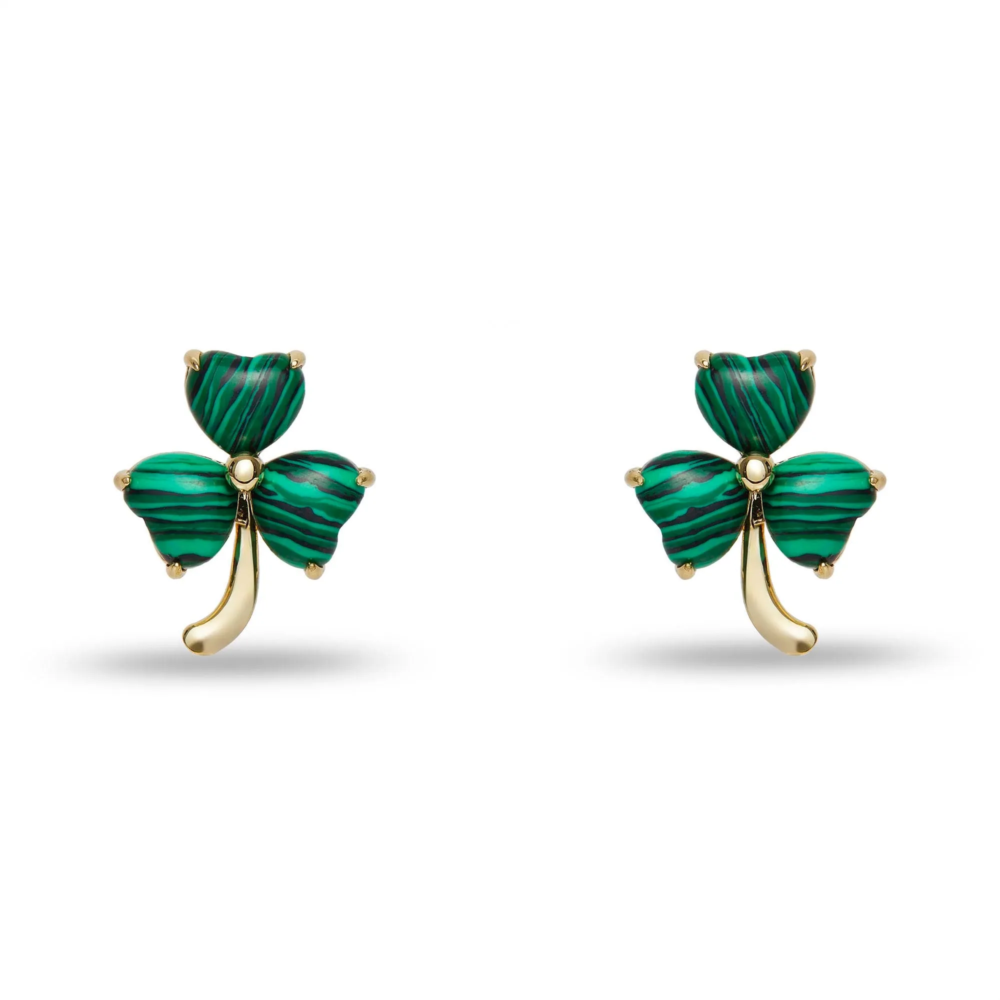 SHAMROCK GREEN LUCKY CLOVER STUD EARRINGS sold by Lele Sadoughi