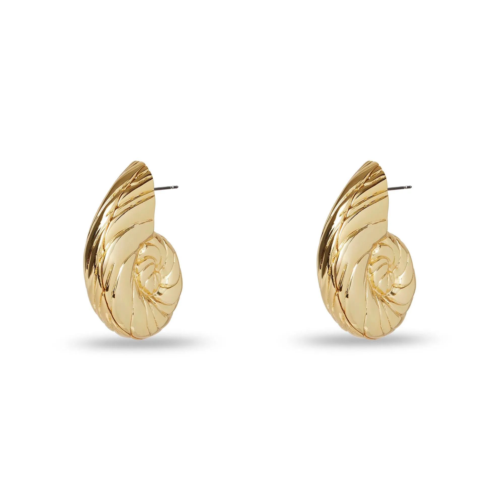 GOLD NAUTILUS EARRINGS sold by Lele Sadoughi