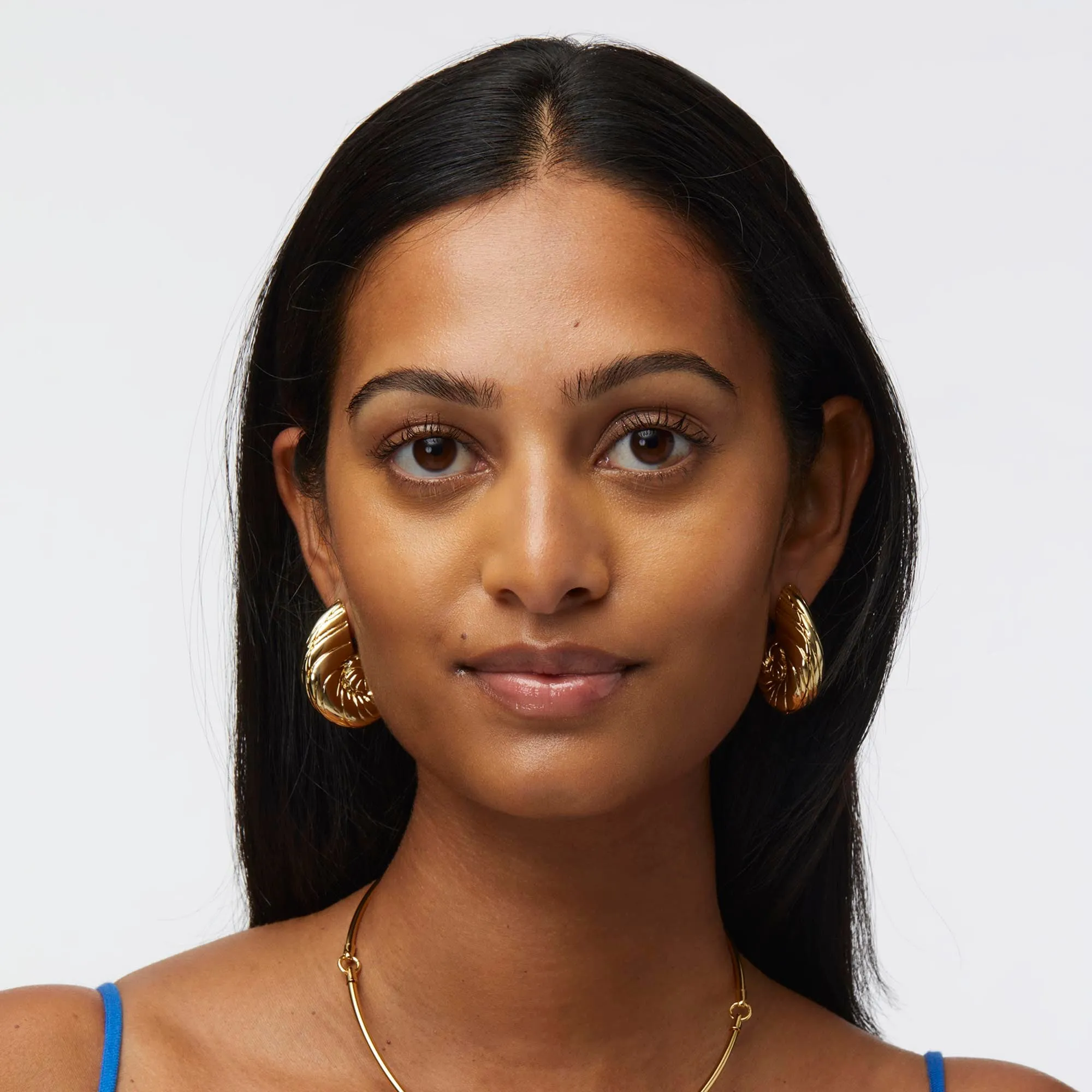 GOLD NAUTILUS EARRINGS sold by Lele Sadoughi product image thumbnail 3