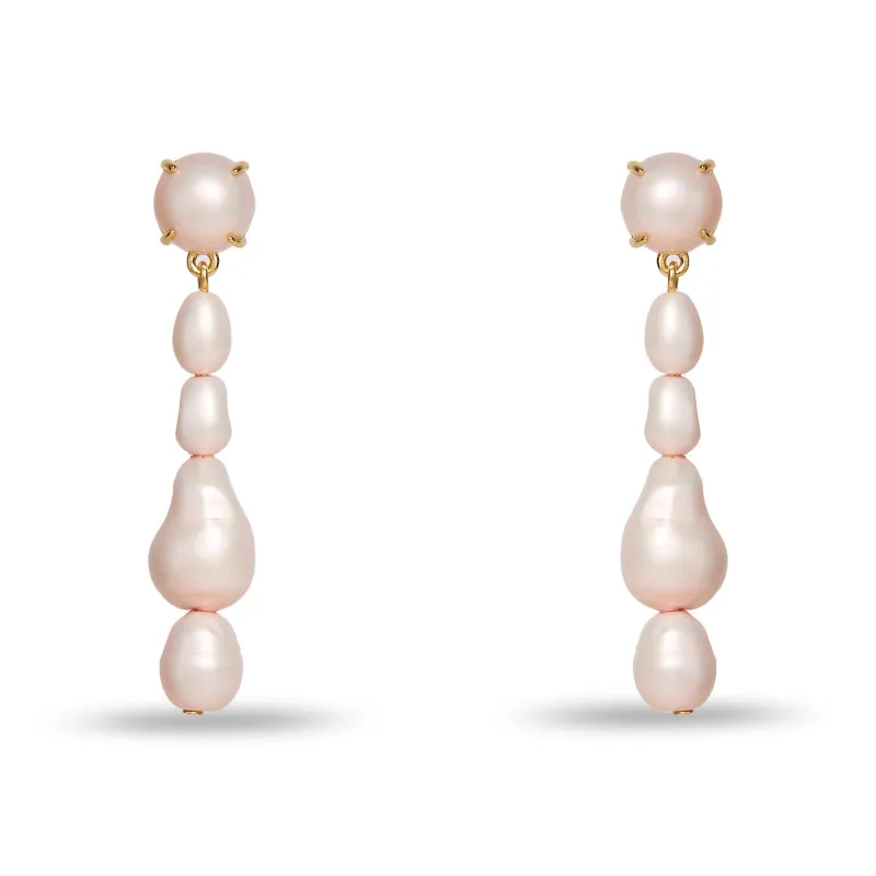 ROSÉ COLLECTOR PEARL LINEAR EARRINGS sold by Lele Sadoughi
