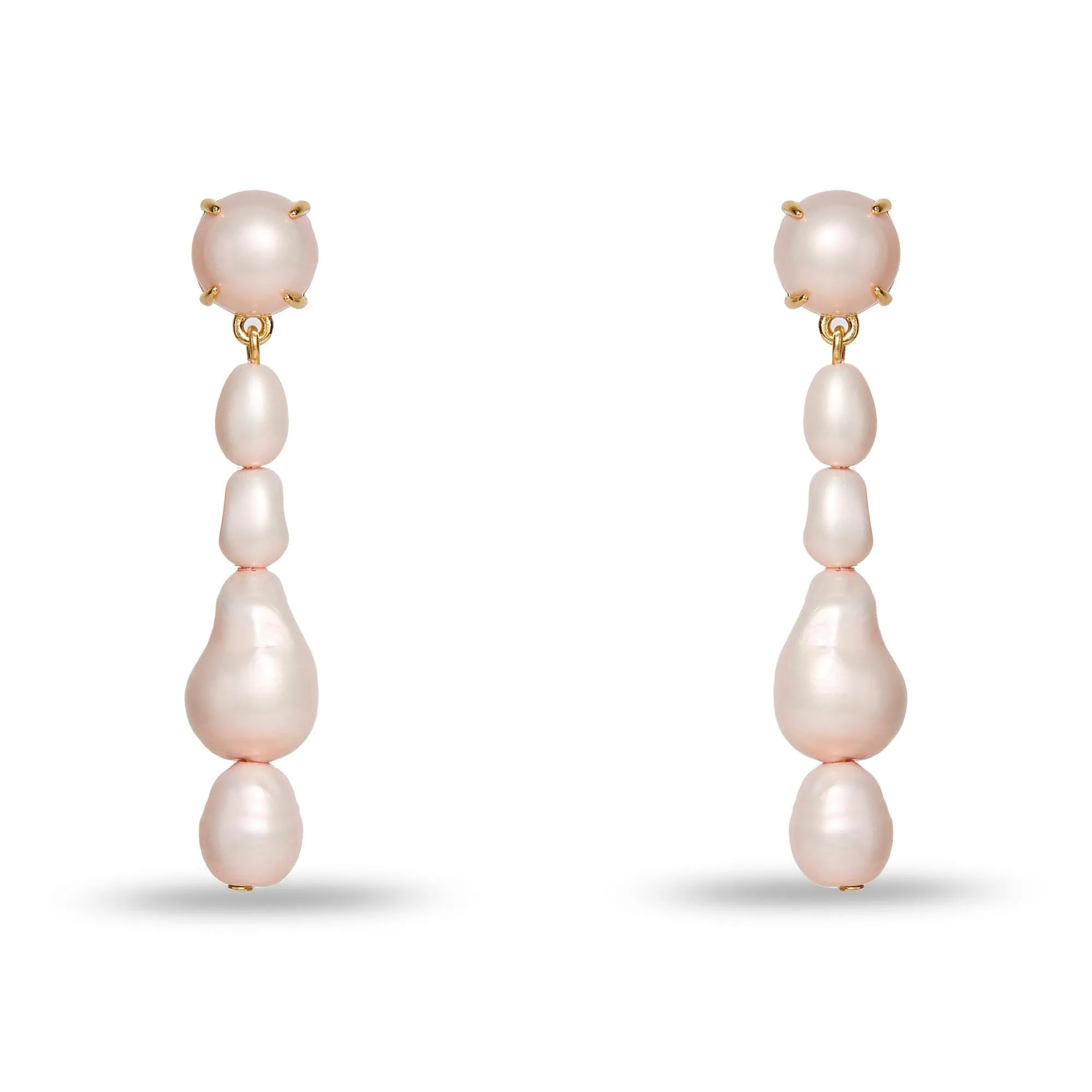 ROSÉ COLLECTOR PEARL LINEAR EARRINGS sold by Lele Sadoughi