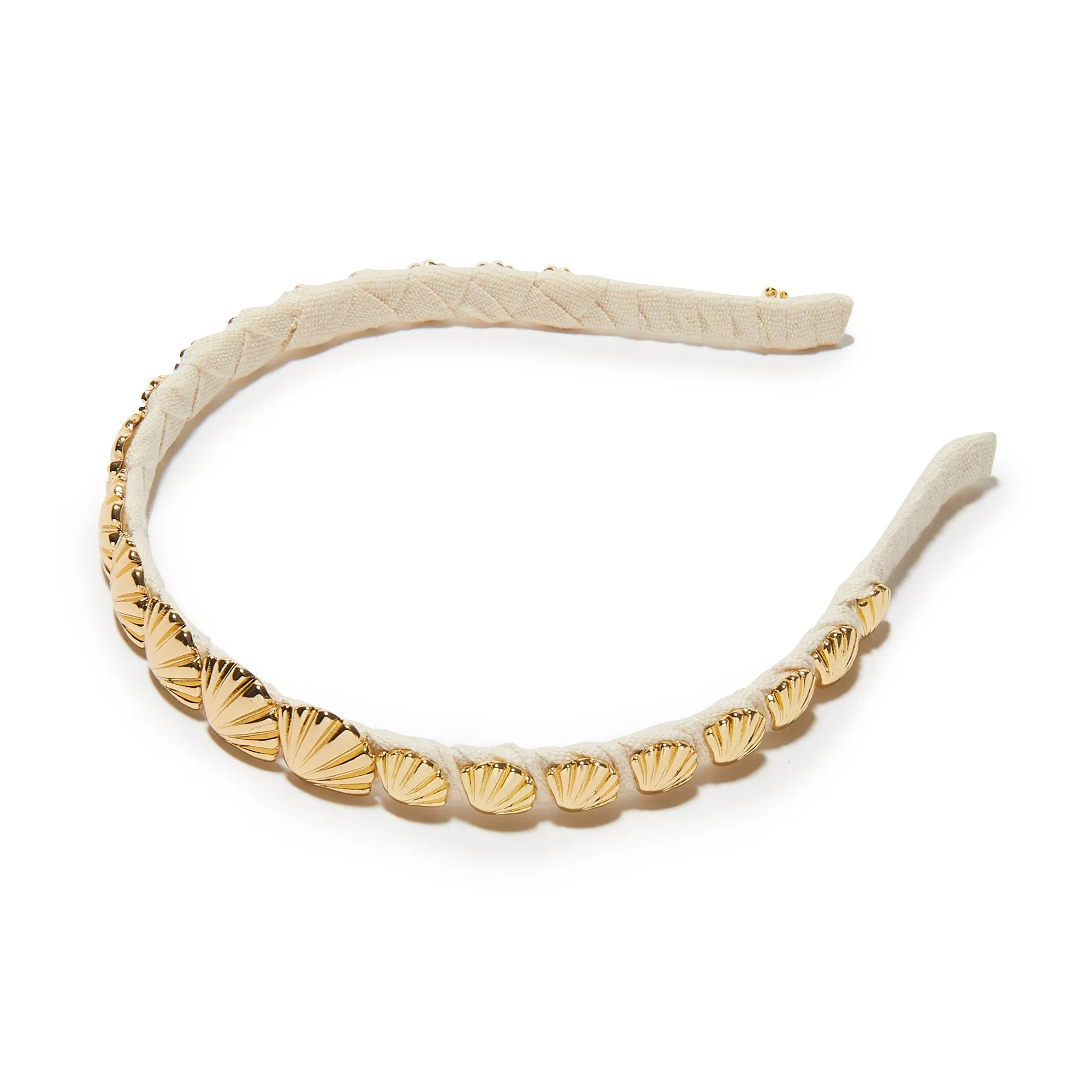GOLD STRAND SHELL HEADBAND sold by Lele Sadoughi