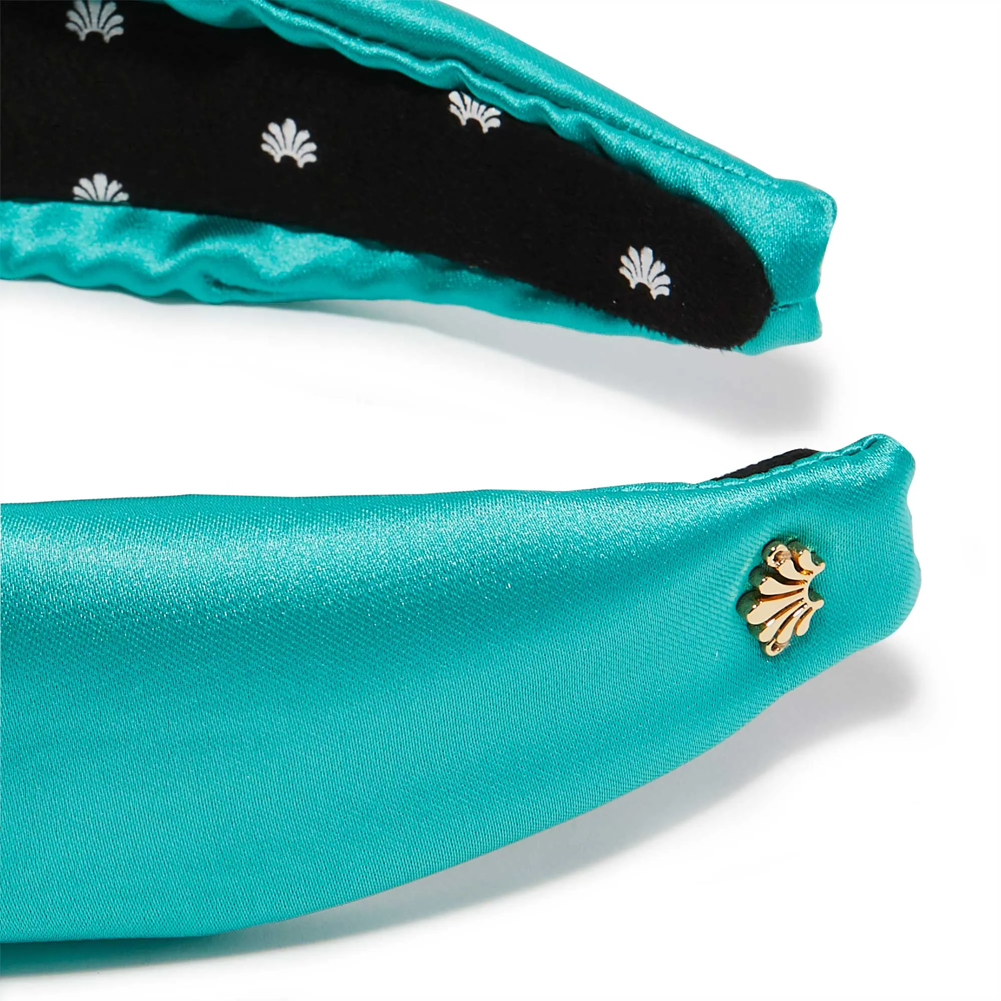 TURQUOISE KNOTTED SILK HEADBAND sold by Lele Sadoughi product image thumbnail 3