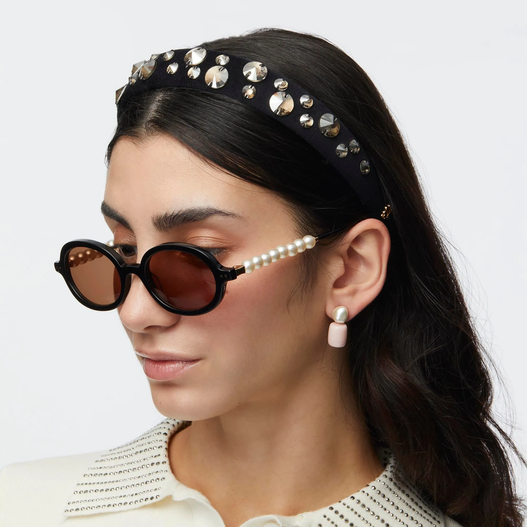 JET CHARLOTTE PAVE EMBELLISHED HEADBAND sold by Lele Sadoughi product image thumbnail 4