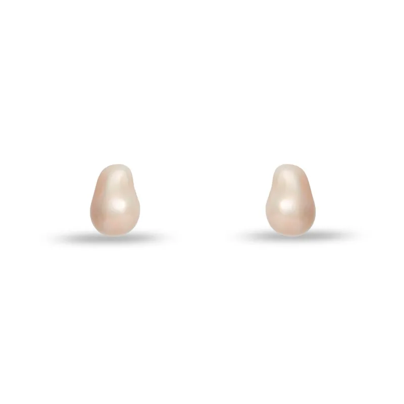 ROSÉ COLLECTOR BAROQUE PEARL STUD EARRINGS sold by Lele Sadoughi