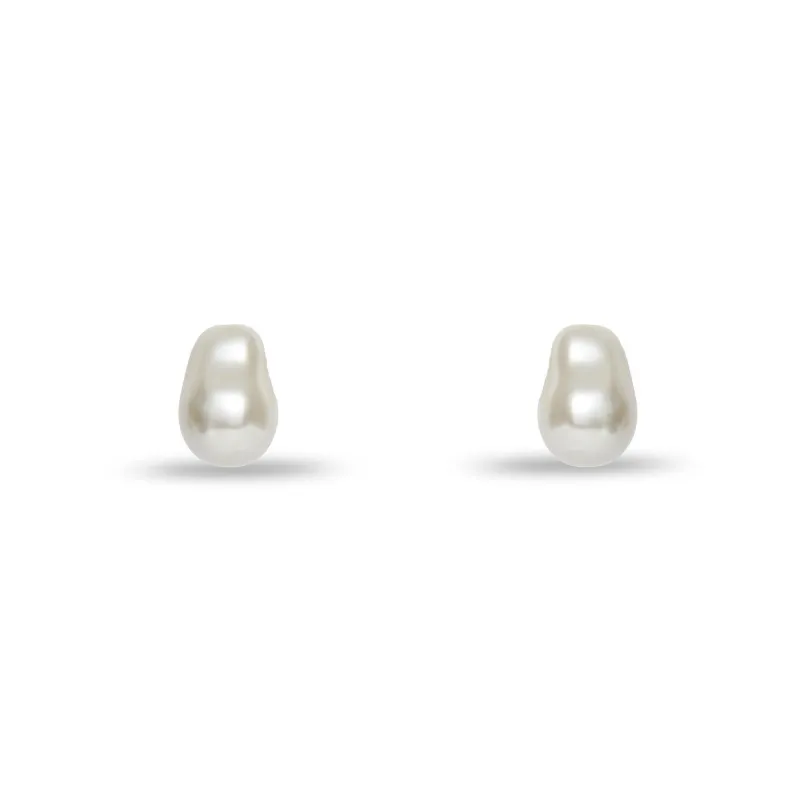 IVORY COLLECTOR BAROQUE PEARL STUD EARRINGS sold by Lele Sadoughi