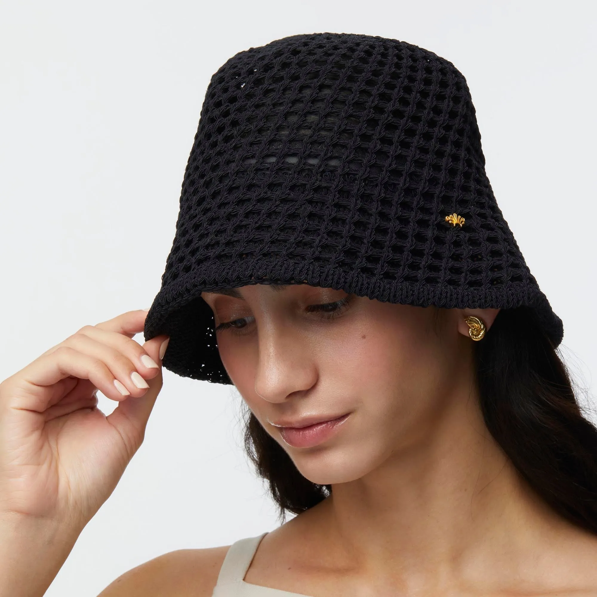 JET OPEN WEAVE BUCKET HAT sold by Lele Sadoughi product image thumbnail 2