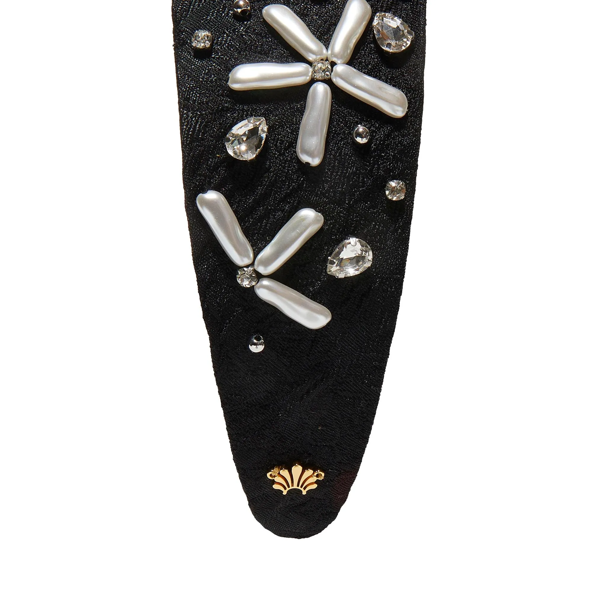 PEARL JET BRIGITTE PEARL FLORAL BROCADE HEADBAND sold by Lele Sadoughi product image thumbnail 4