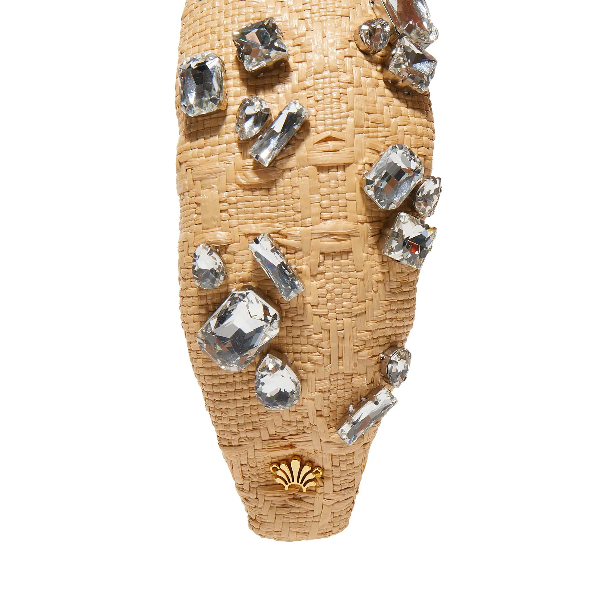 NATURAL KNOTTED CANDY CRYSTAL RAFFIA HEADBAND sold by Lele Sadoughi product image thumbnail 5