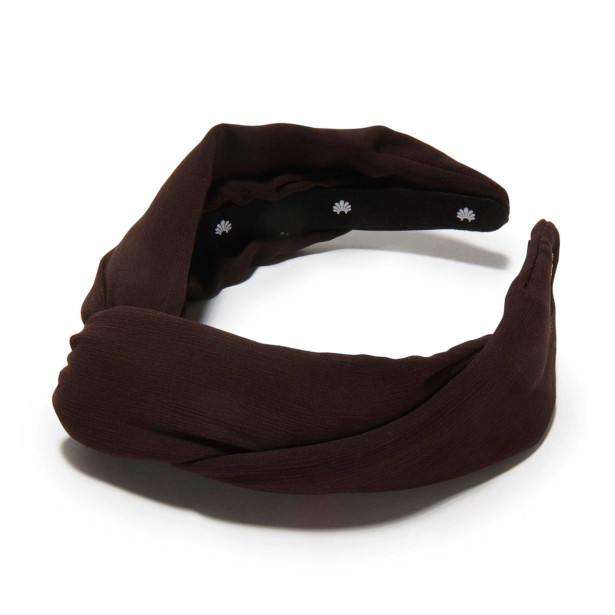 CACAO MARLENE SILK HEADBAND sold by Lele Sadoughi