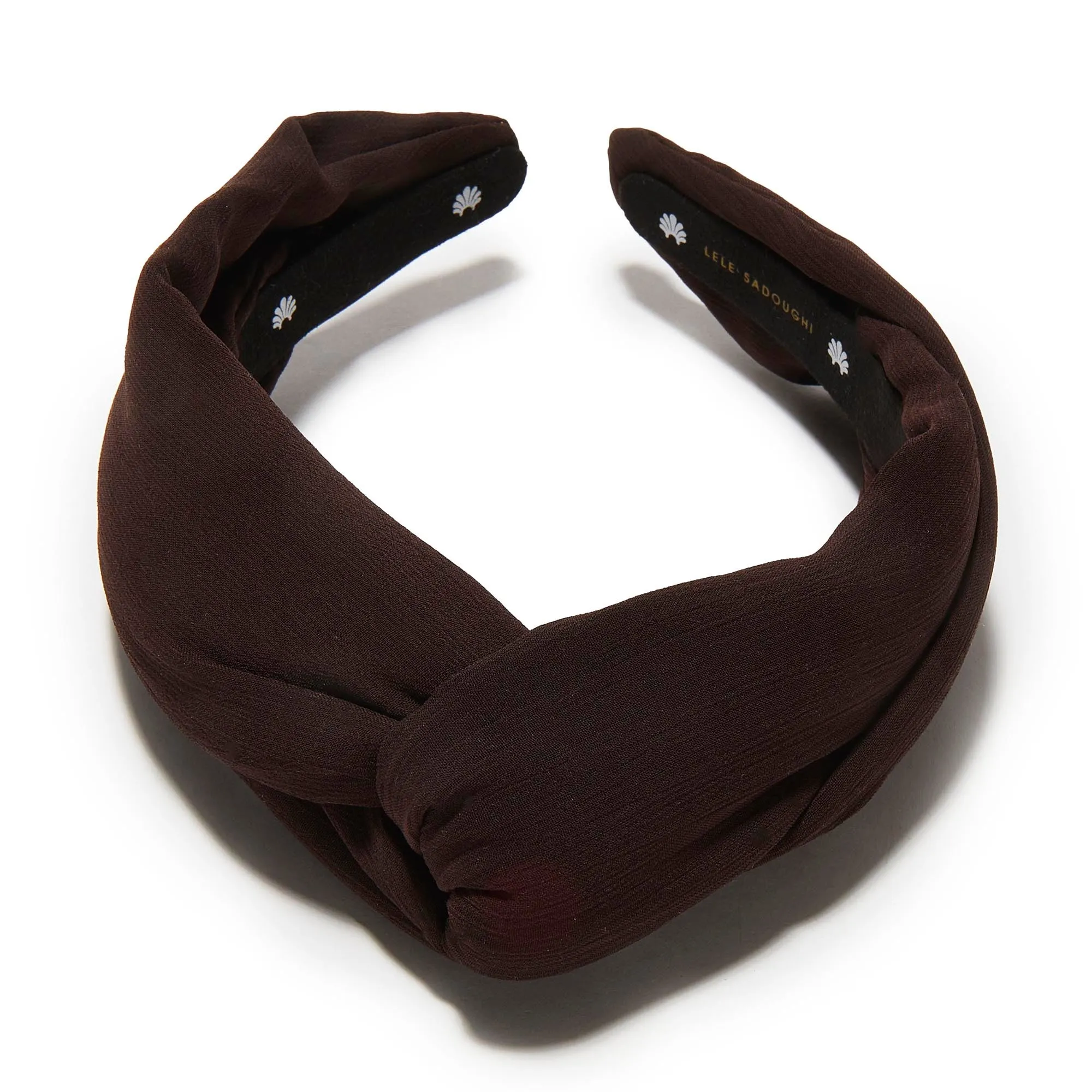 CACAO MARLENE SILK HEADBAND sold by Lele Sadoughi product image thumbnail 3