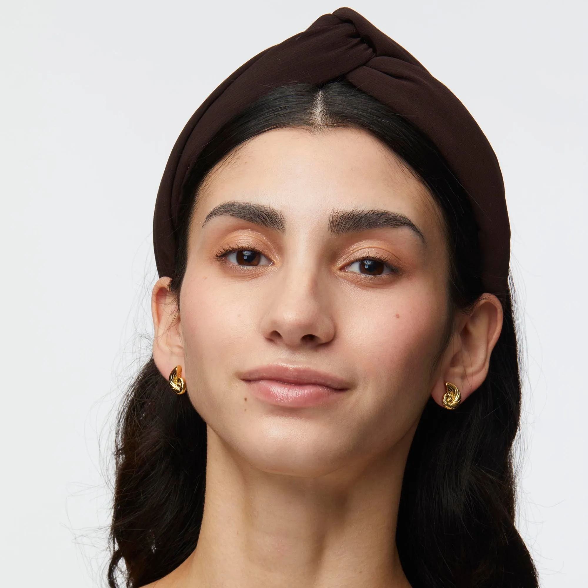 CACAO MARLENE SILK HEADBAND sold by Lele Sadoughi product image thumbnail 2