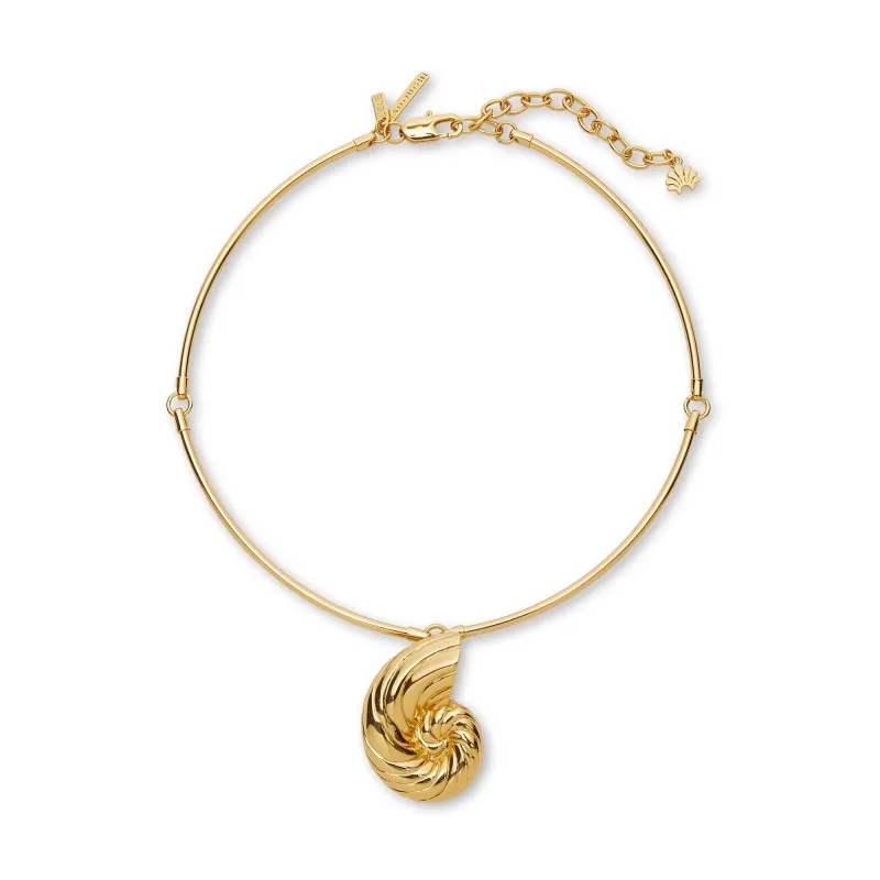 GOLD NAUTILUS COLLAR NECKLACE sold by Lele Sadoughi
