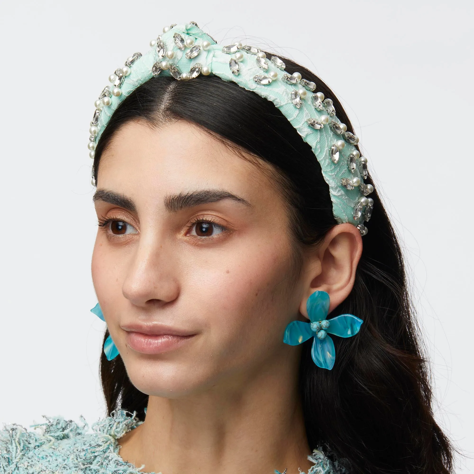 TURQUOISE OLEANDER EARRINGS sold by Lele Sadoughi product image thumbnail 2