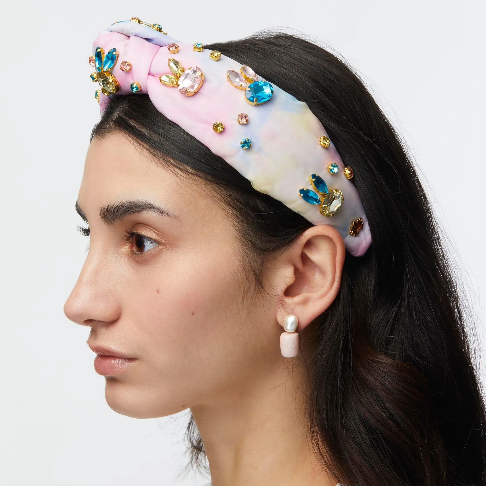 TULIP FIELD CRYSTAL BUNNY KNOTTED HEADBAND sold by Lele Sadoughi product image thumbnail 4