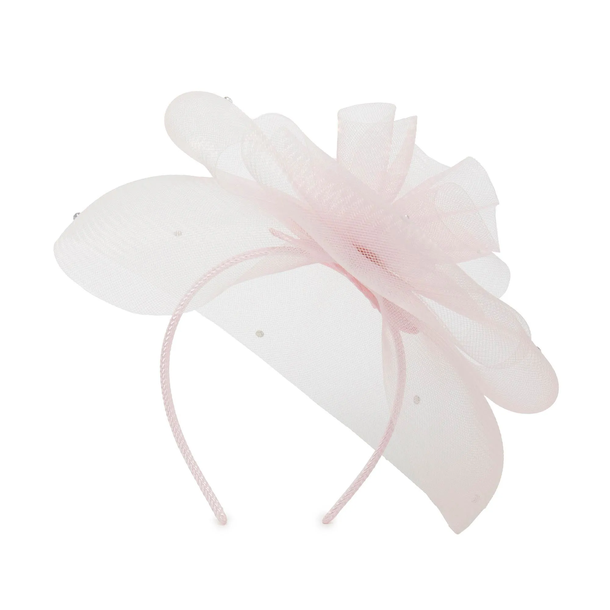 CRYSTAL PINK FLORAL VEIL FASCINATOR sold by Lele Sadoughi
