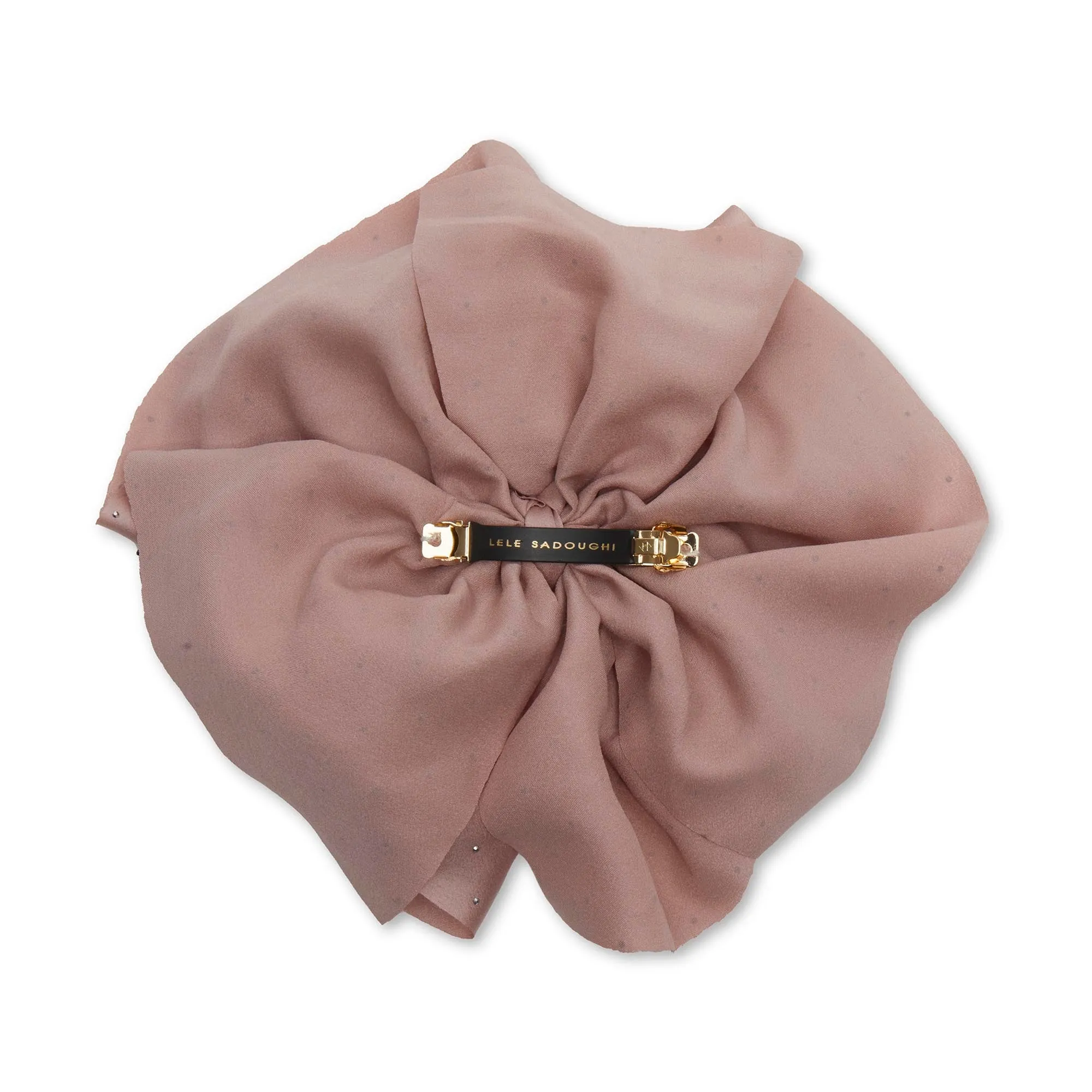 DUSTY ROSE JEWELED BAGUETTE FLORAL BOUQUET BARRETTE sold by Lele Sadoughi product image thumbnail 2