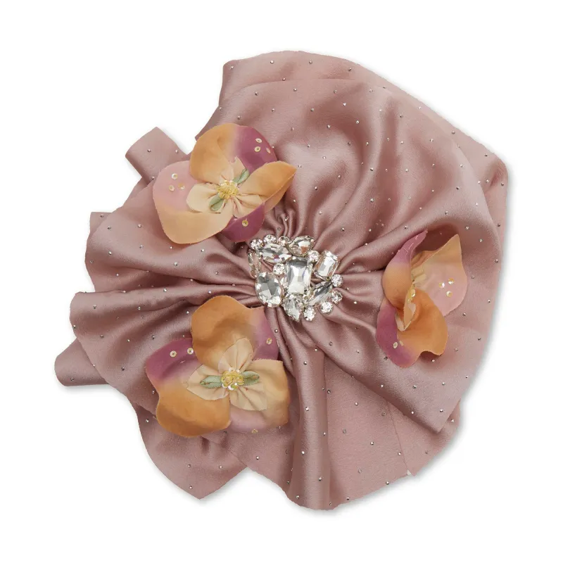 DUSTY ROSE JEWELED CLUSTER FLORAL BOUQUET BARRETTE sold by Lele Sadoughi