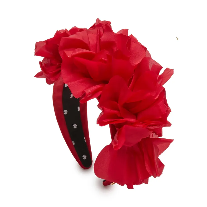 RUBY ROSETTE FLORAL BOUQUET HEADBAND sold by Lele Sadoughi