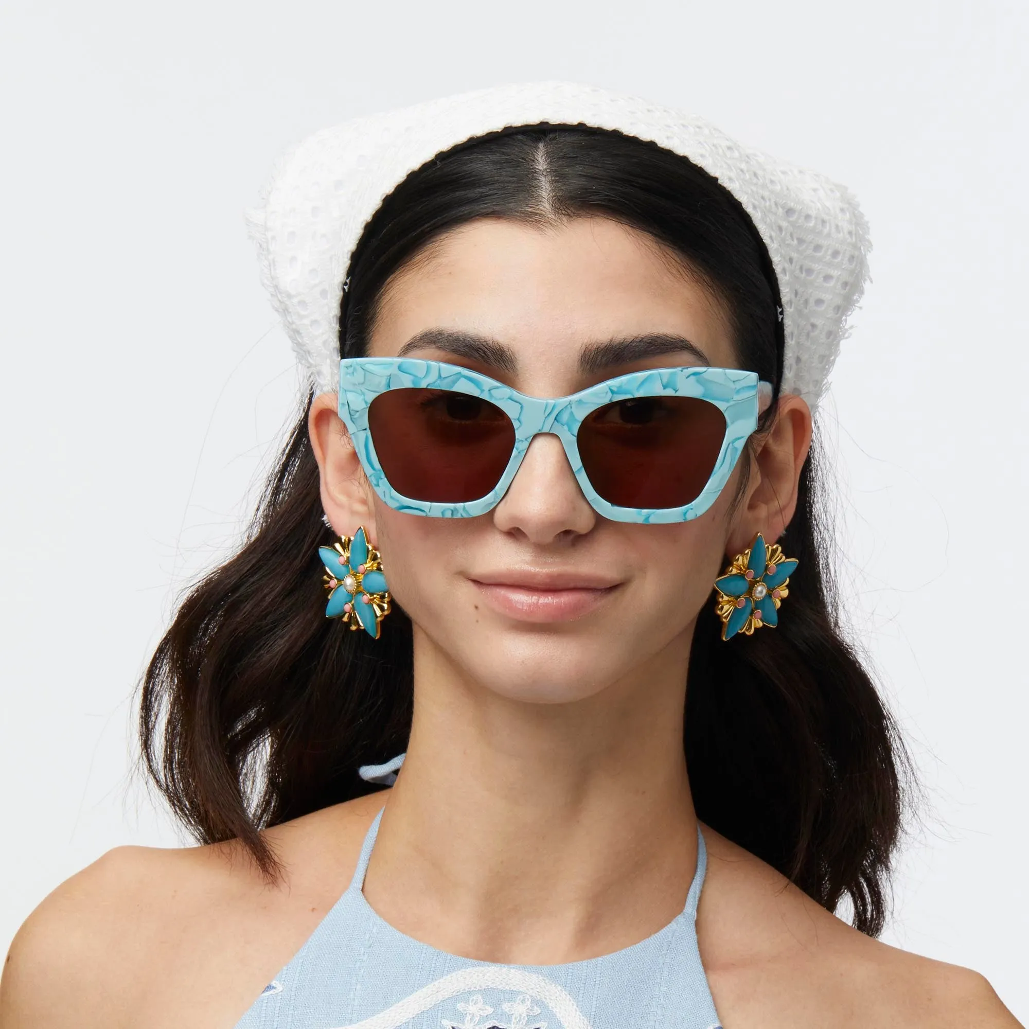TURQUOISE LIDO SUNGLASSES sold by Lele Sadoughi product image thumbnail 2