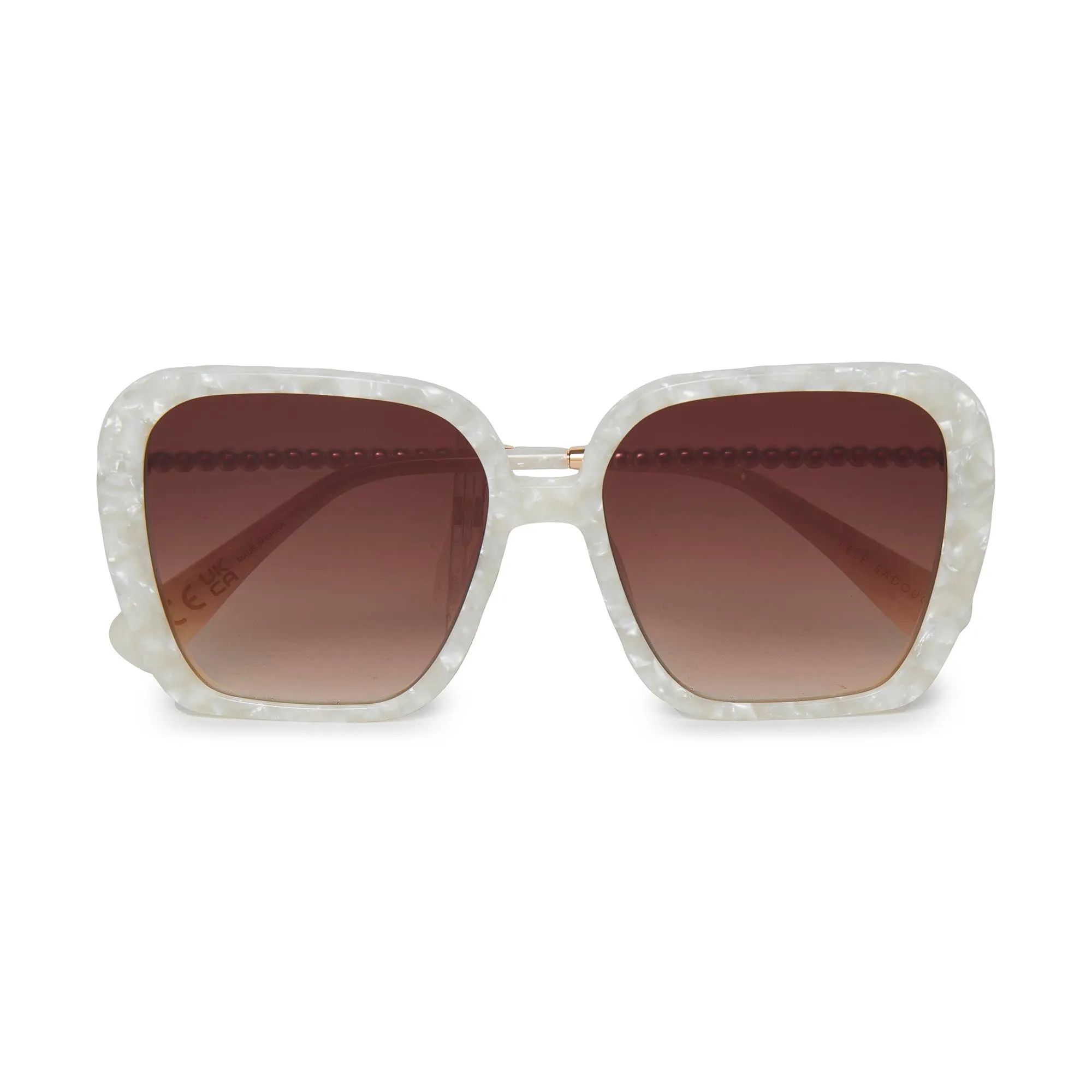 MOTHER OF PEARL ATHENS OVERSIZED SUNGLASSES sold by Lele Sadoughi