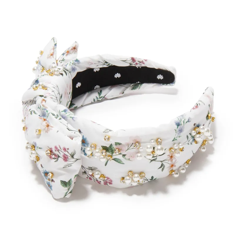ANNIE HOLLY LIBERTY PEARL CRYSTAL HEADBAND sold by Lele Sadoughi