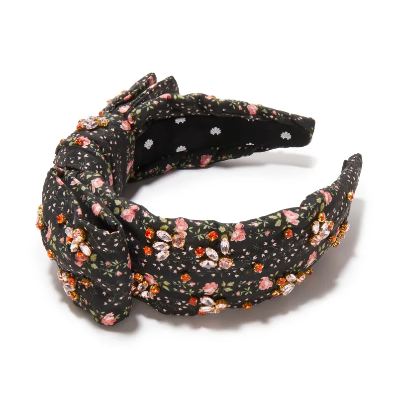 EVIE STRIPE HOLLY LIBERTY EMBELLISHED HEADBAND sold by Lele Sadoughi