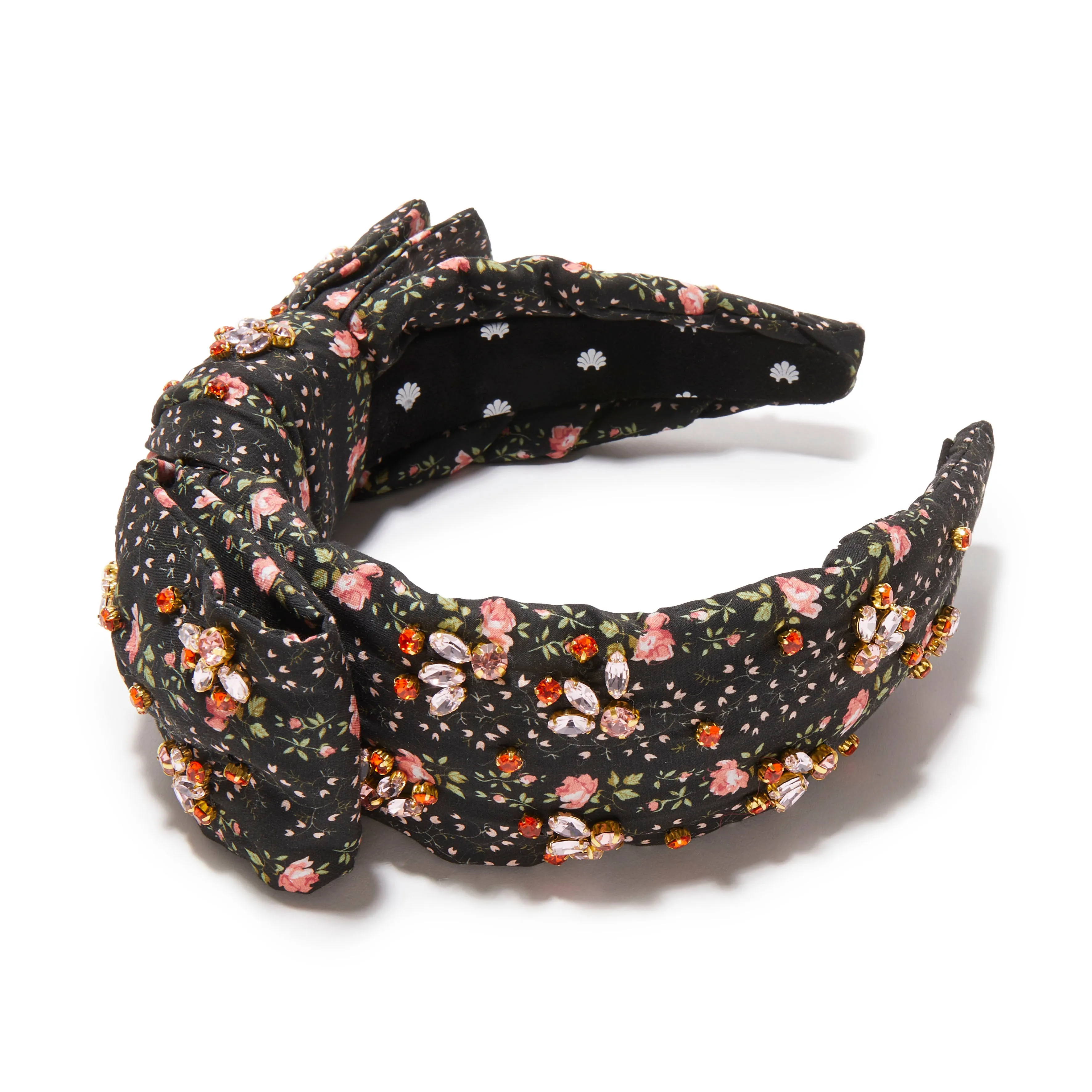 EVIE STRIPE HOLLY LIBERTY EMBELLISHED HEADBAND sold by Lele Sadoughi