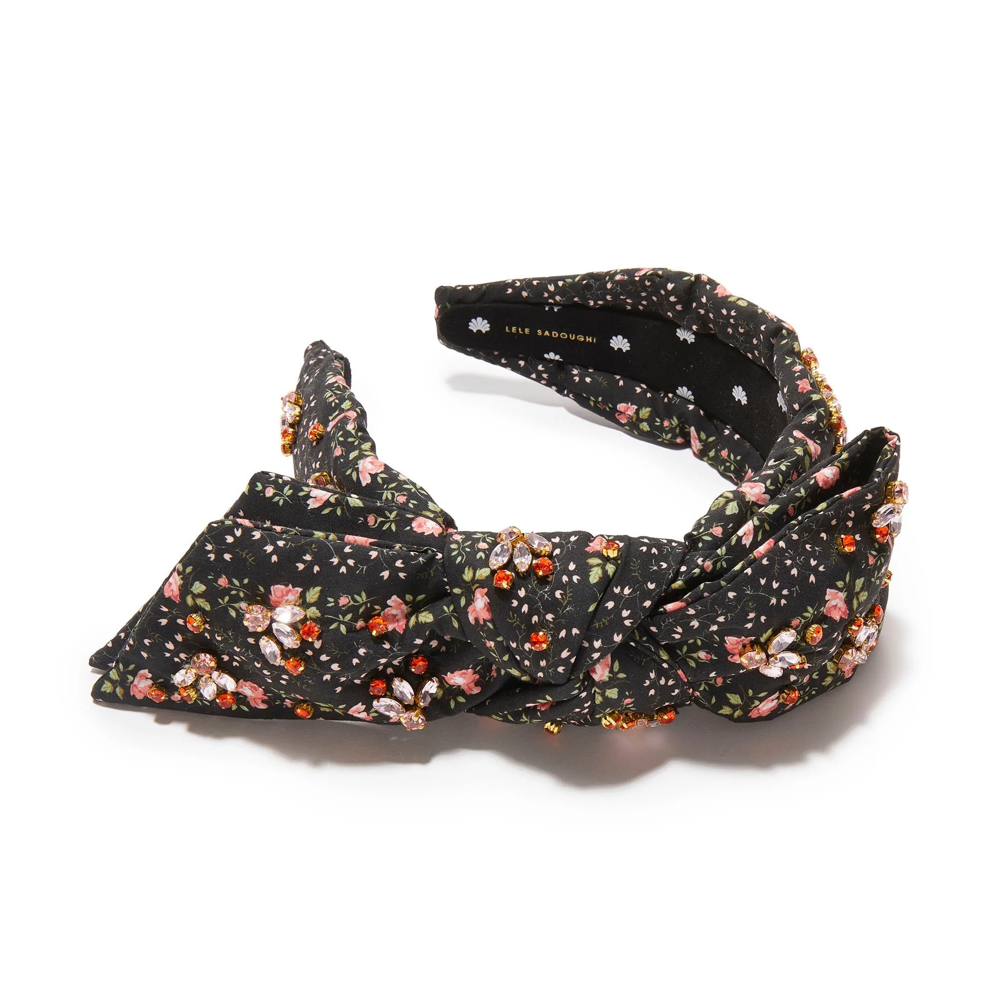 EVIE STRIPE HOLLY LIBERTY EMBELLISHED HEADBAND sold by Lele Sadoughi product image thumbnail 3