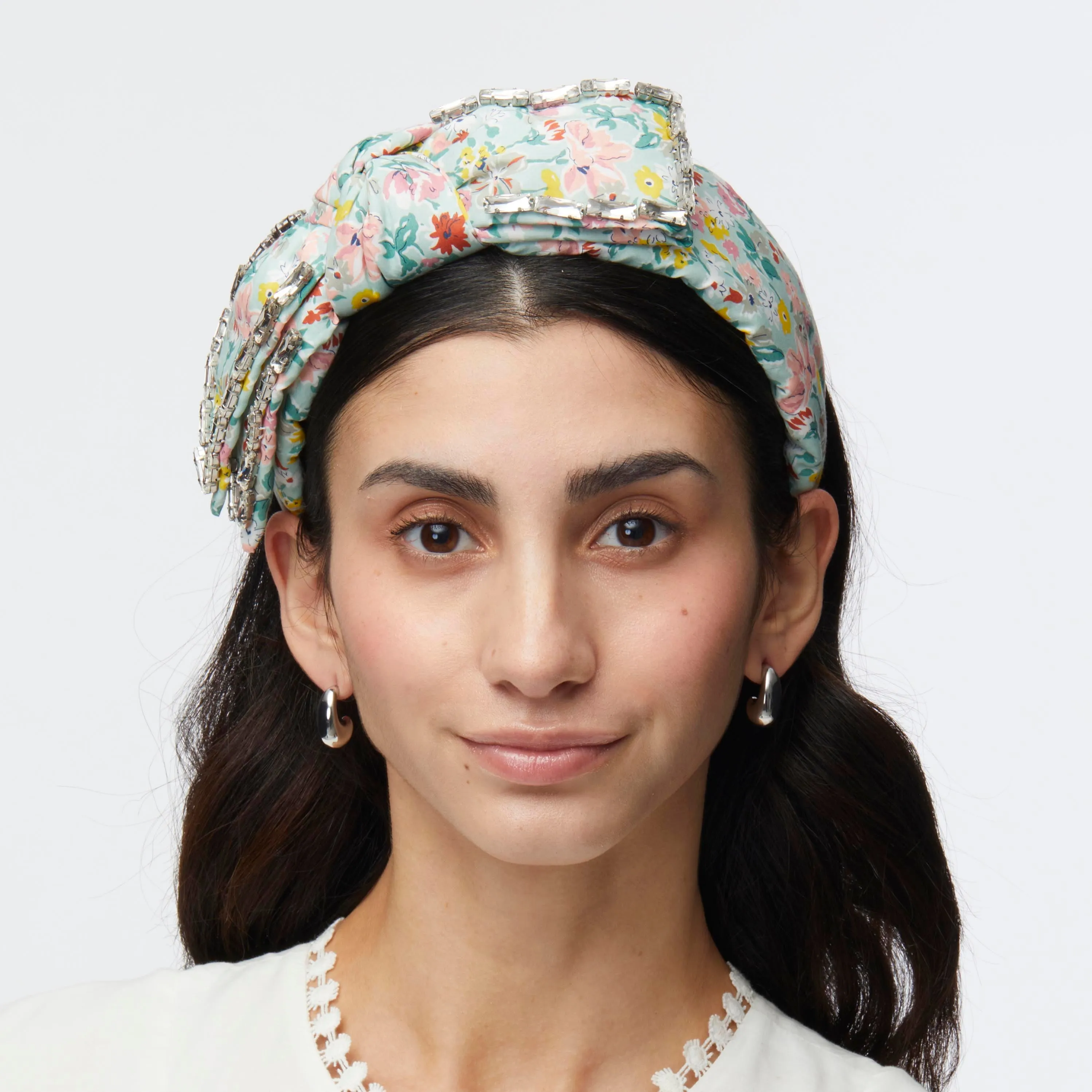 CALIFORNIA BLOOM HOLLY LIBERTY CRYSTAL TRIM HEADBAND sold by Lele Sadoughi product image thumbnail 2
