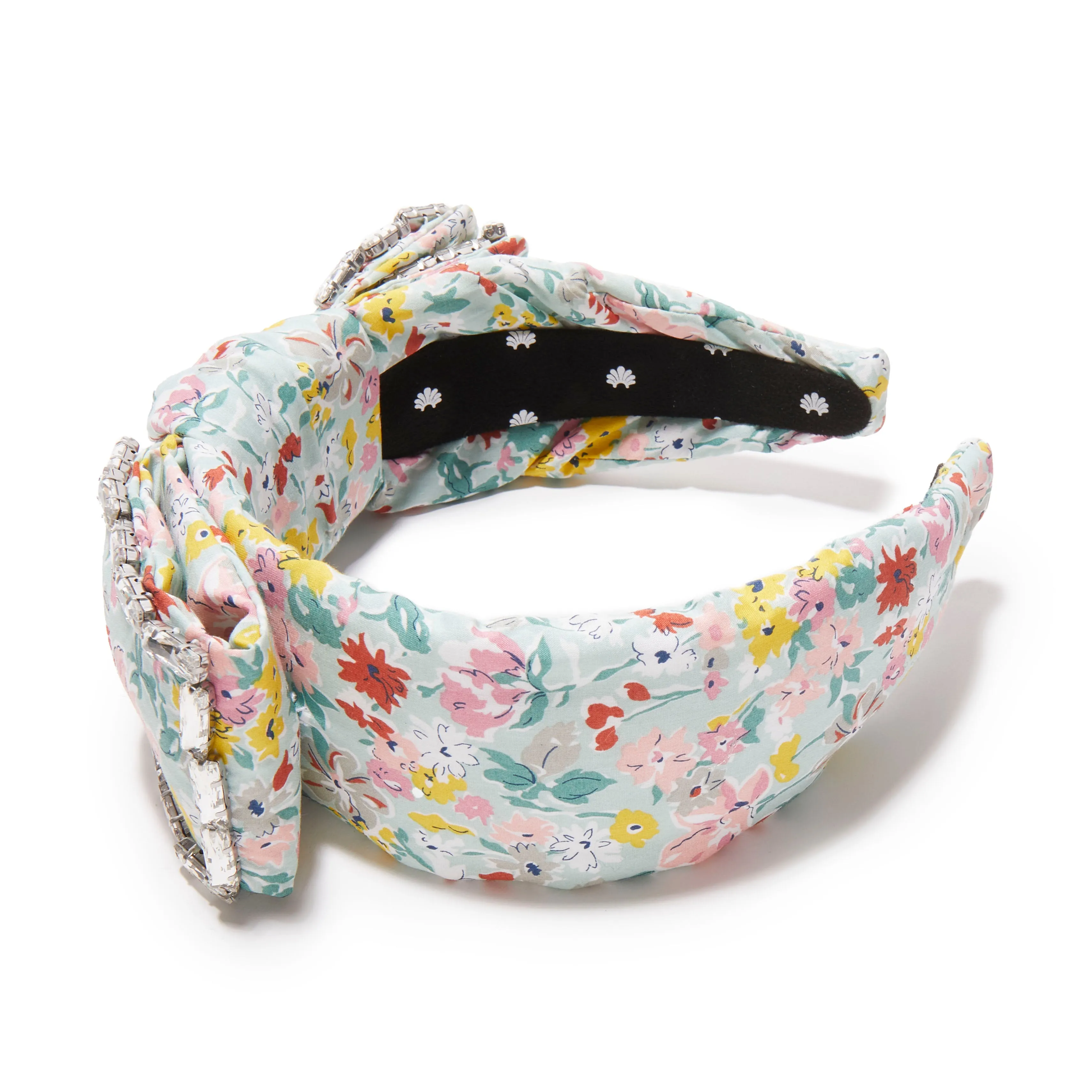 CALIFORNIA BLOOM HOLLY LIBERTY CRYSTAL TRIM HEADBAND sold by Lele Sadoughi