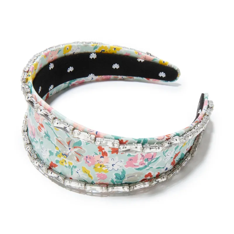 CALIFORNIA BLOOM BRIGITTE LIBERTY CRYSTAL TRIM HEADBAND sold by Lele Sadoughi