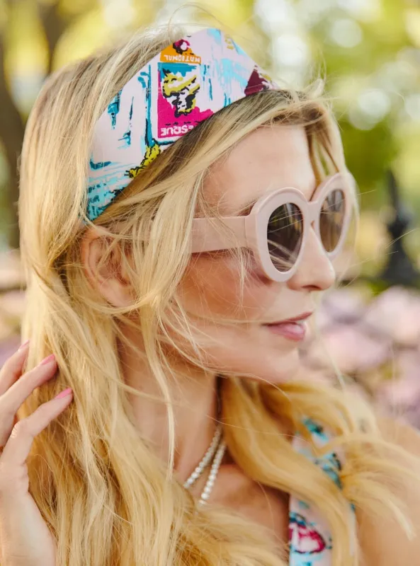 BURU x LELE SADOUGHI EXCLUSIVE BLUSH BLUE CHARLESTON BRIGITTE HEADBAND sold by Lele Sadoughi