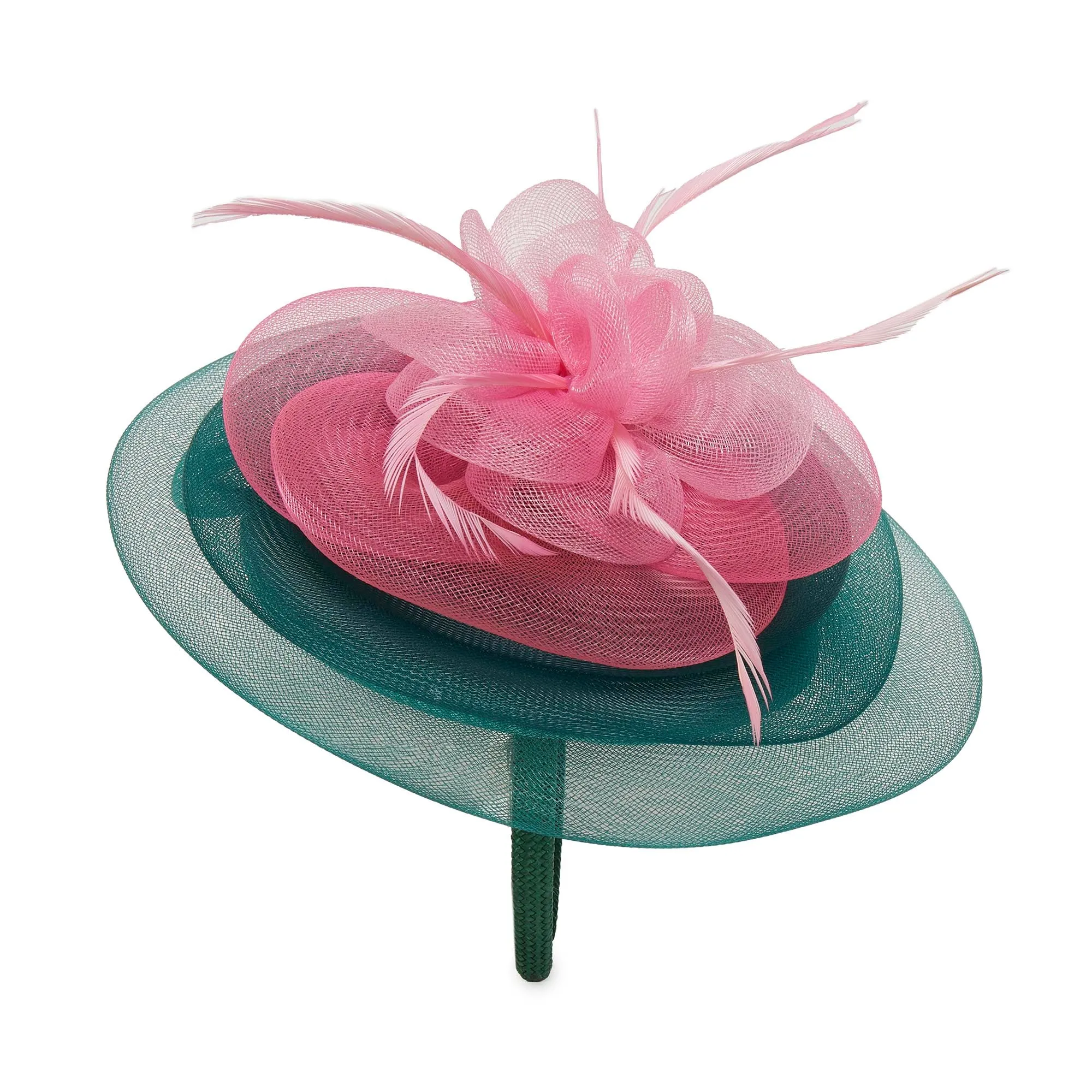 BLUSH EMERALD FLORAL VEIL FASCINATOR sold by Lele Sadoughi product image thumbnail 2