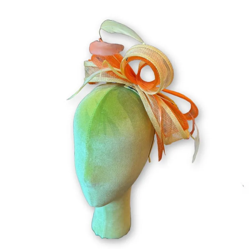 ORANGE SWIRL LELE SADOUGHI x KGB ONE-OF-A-KIND FASCINATOR sold by Lele Sadoughi